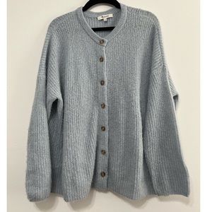 Madewell Bellaire Cardigan Sweater - Blue - Small